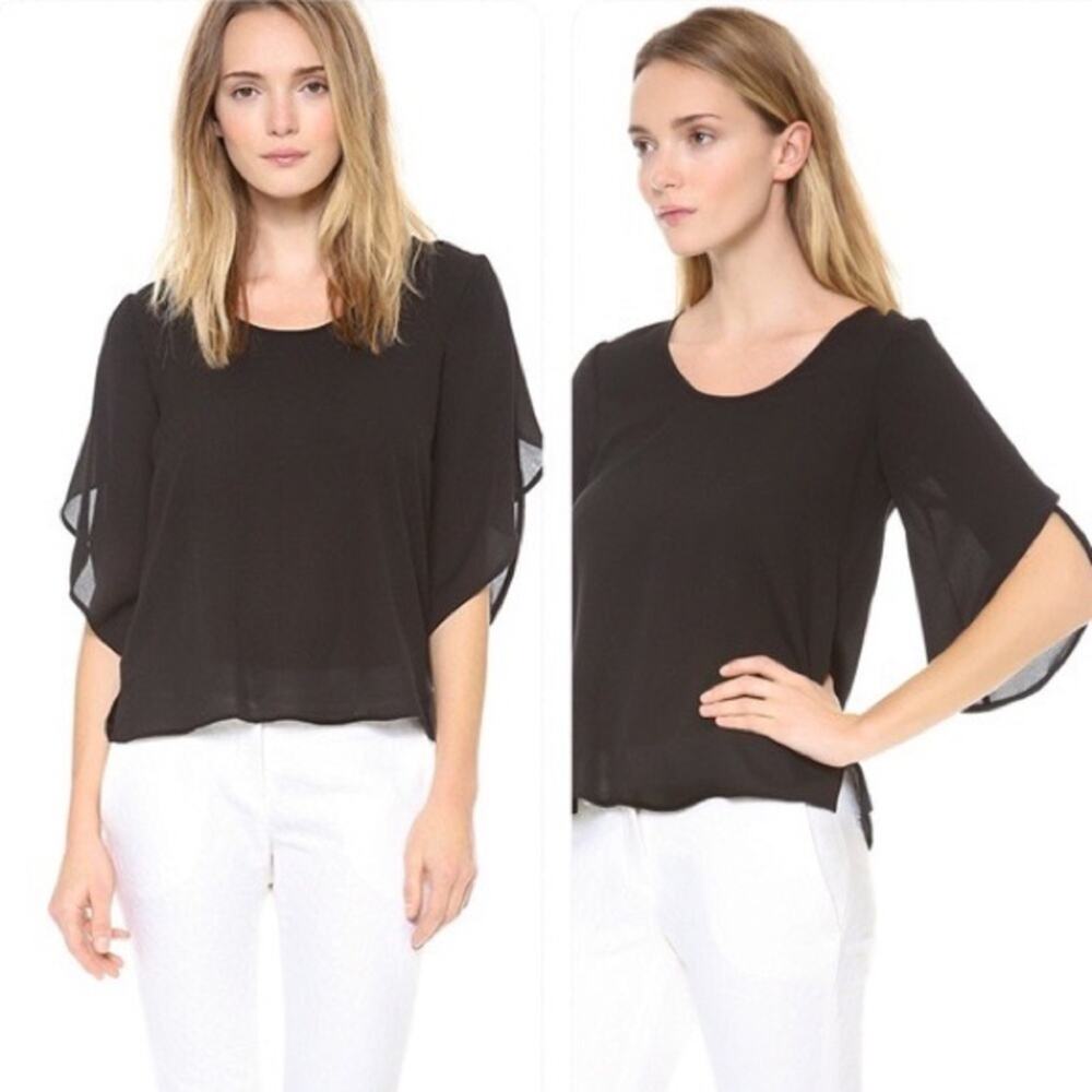Diane Von Furstenburg Silk Petal Blouse sz 2